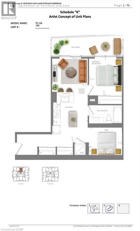 MLS® listing #29203369 for sale located at 25 WELLINGTON Street S Unit# 708