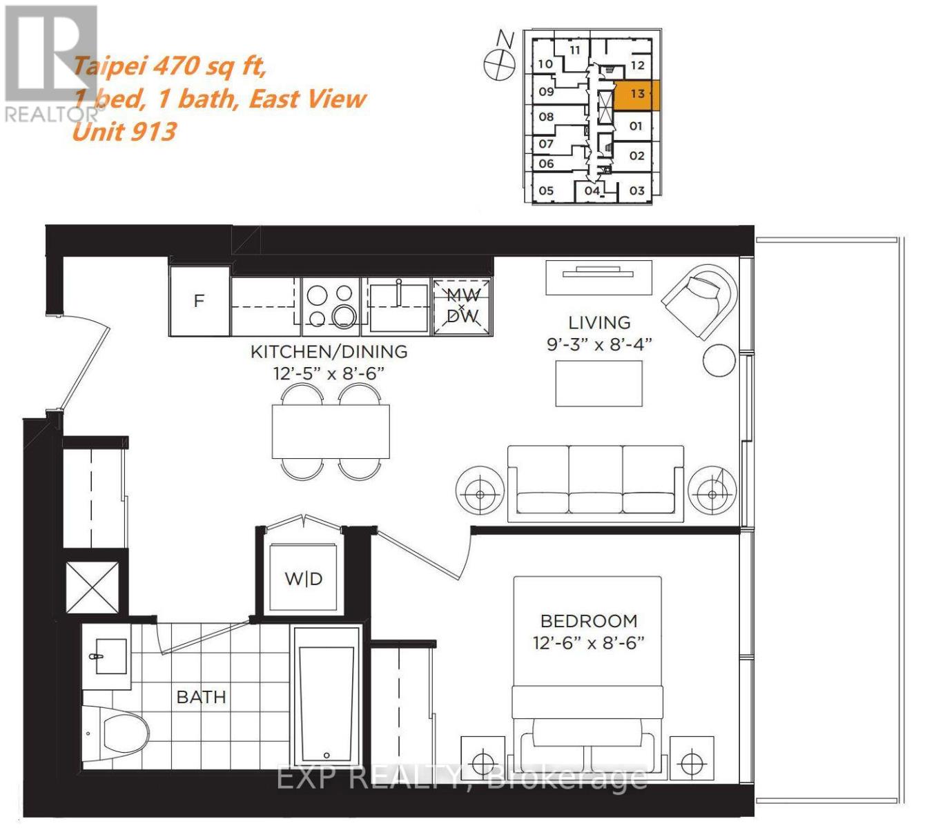 MLS® listing #30078910 for sale located at 913 - 18 MAITLAND TERRACE