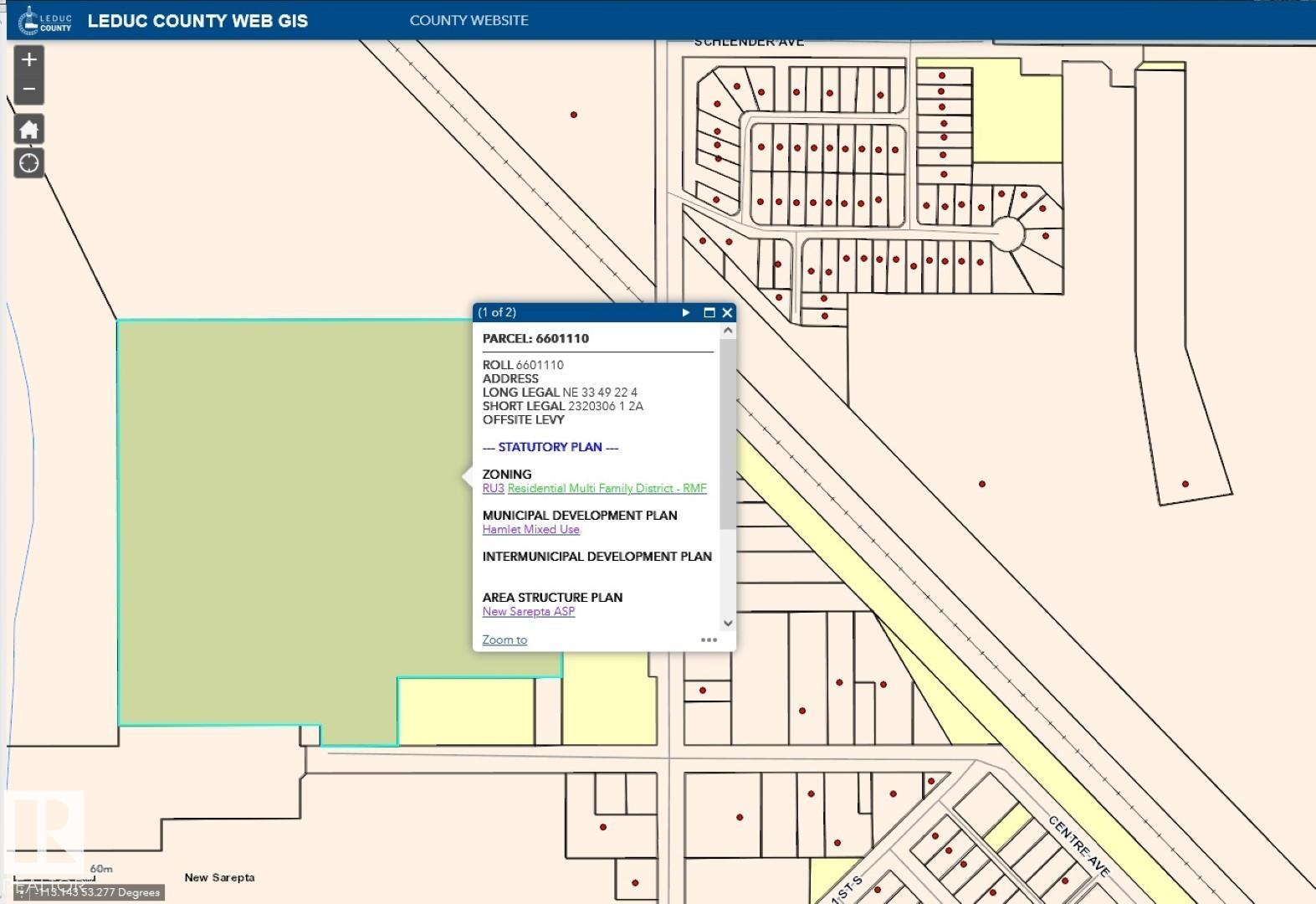 Second View of Centre street Center avenue, New Sarepta, New Sarepta, Alberta, T0B 3M3