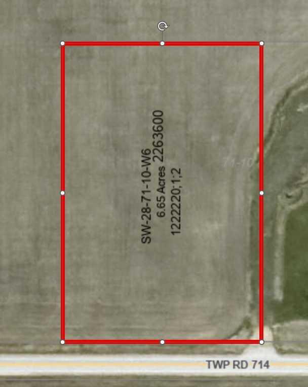SW-28-71-10-W6, 6.65 acre parcel - Lot 2 off  , A2240488, Alberta,