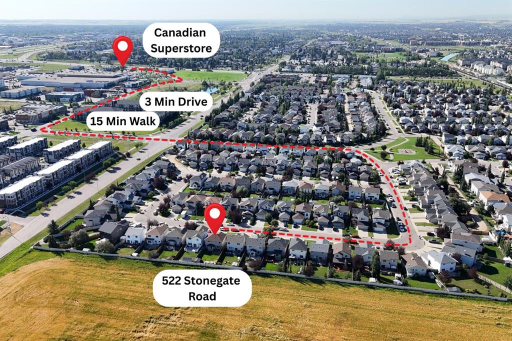 Fourth View of 522 Stonegate Road NW, Stonegate, Airdrie, Alberta, T4B 3A1