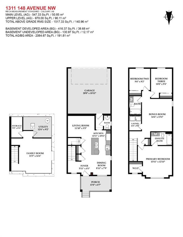 Third View of 1311 148 Avenue NW, Carrington, Calgary, Alberta, T3P 1W2