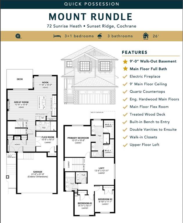 Third View of 72 Sunrise Heath , Sunset Ridge, Cochrane, Alberta, T4C 3C5