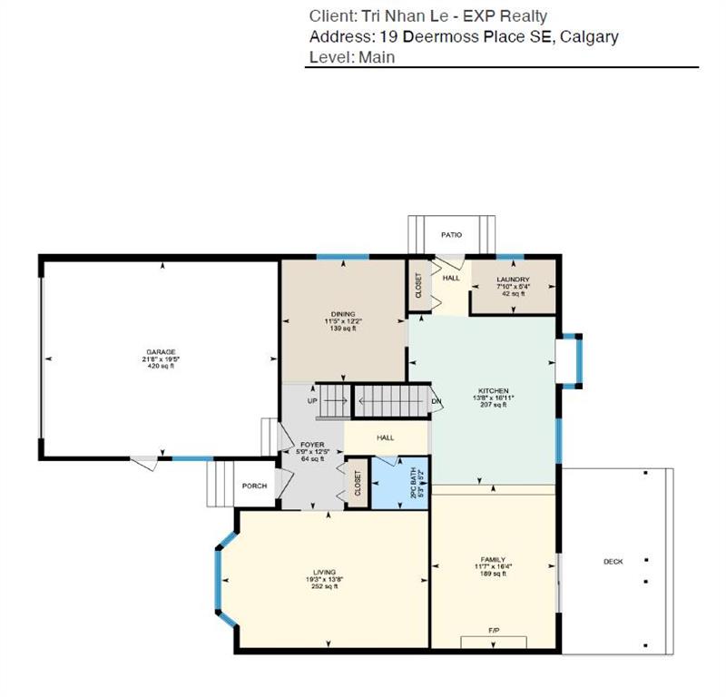 Third View of 19 Deermoss Place SE, Deer Run, Calgary, Alberta, T2J6P5