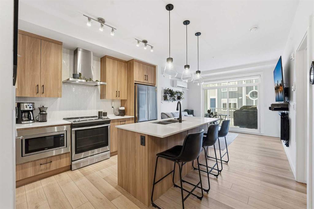 Fifth View of 308, 400 Auburn Meadows Common SE, Auburn Bay, Calgary, Alberta, T3M 3K7