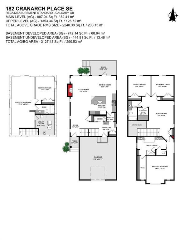 Third View of 182 Cranarch Place SE, Cranston, Calgary, Alberta, T3M 0W7