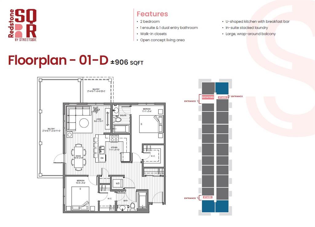 Fourth View of 1101, 65 Red Embers Plaza NE, Redstone, Calgary, Alberta, T3N 2W4