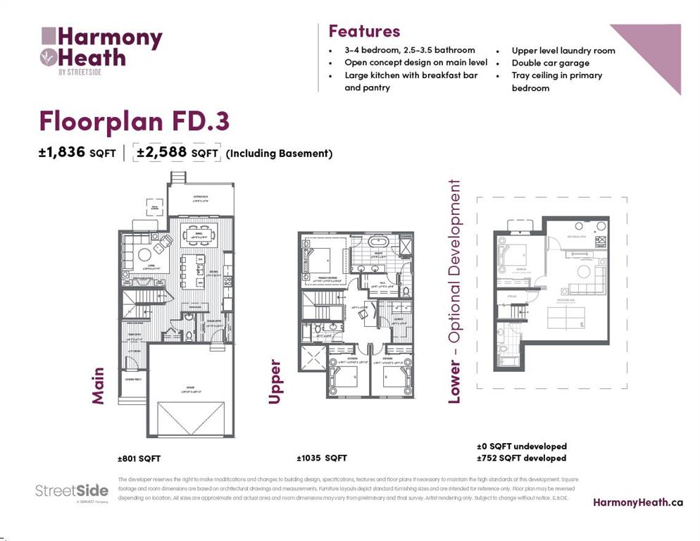 Third View of 1028 Sailfin Heath , Harmony, Rural Rocky View County, Alberta, T3Z 0J1