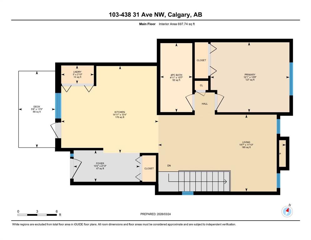 Third View of 103, 438 31 Avenue NW, Mount Pleasant, Calgary, Alberta, T2M 2P4