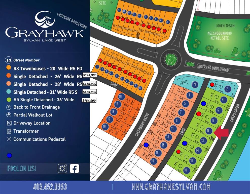 Third View of 10 Gates Green , Grayhawk, Sylvan Lake, Alberta, T4S 2N8
