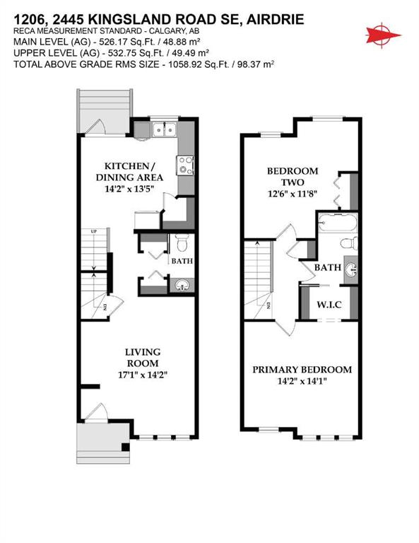 Fourth View of 1206, 2445 Kingsland Road SE, Kings Heights, Airdrie, Alberta, T4A 0B6