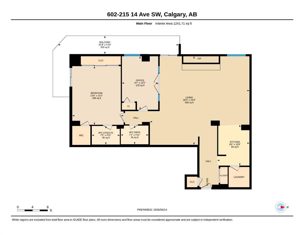 Fourth View of 602, 215 14 Avenue SW, Beltline, Calgary, Alberta, T2R 0M2