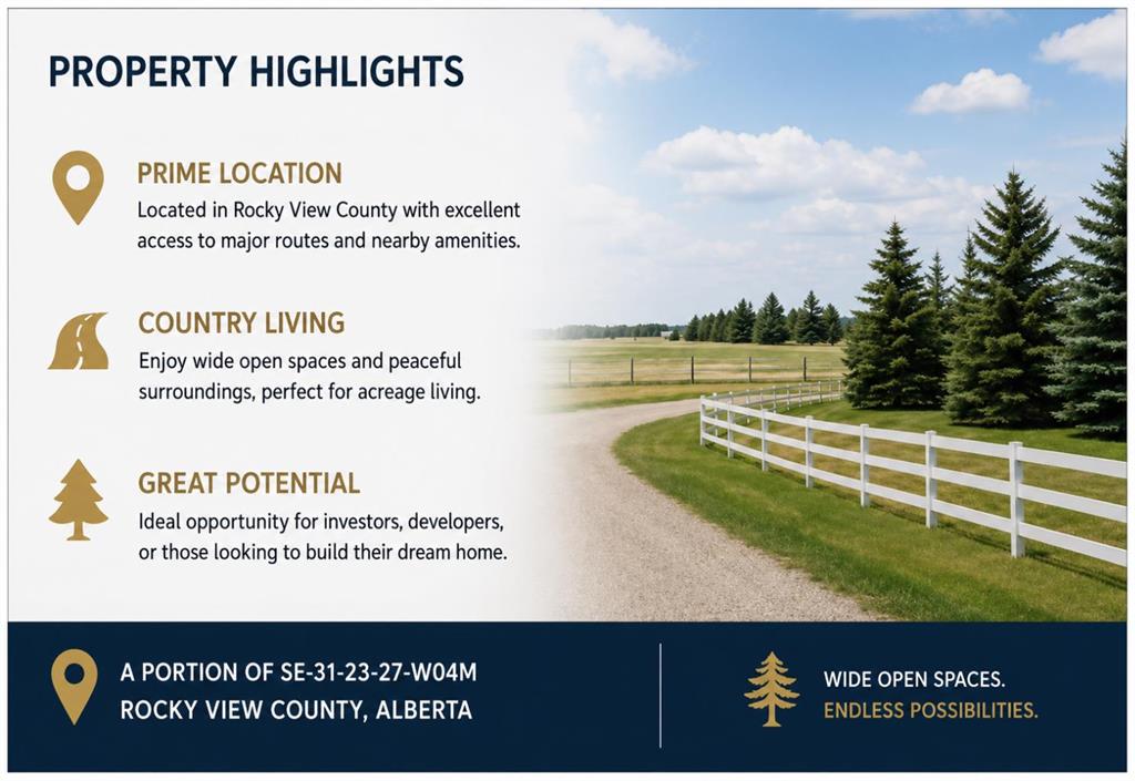 Fourth View of Lot 5, 235112 Range Road 275A  , NONE, Rural Rocky View County, Alberta, T1X 2H3