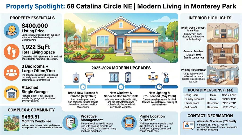 Third View of 68 Catalina Circle NE, Monterey Park, Calgary, Alberta, T1Y 7B7