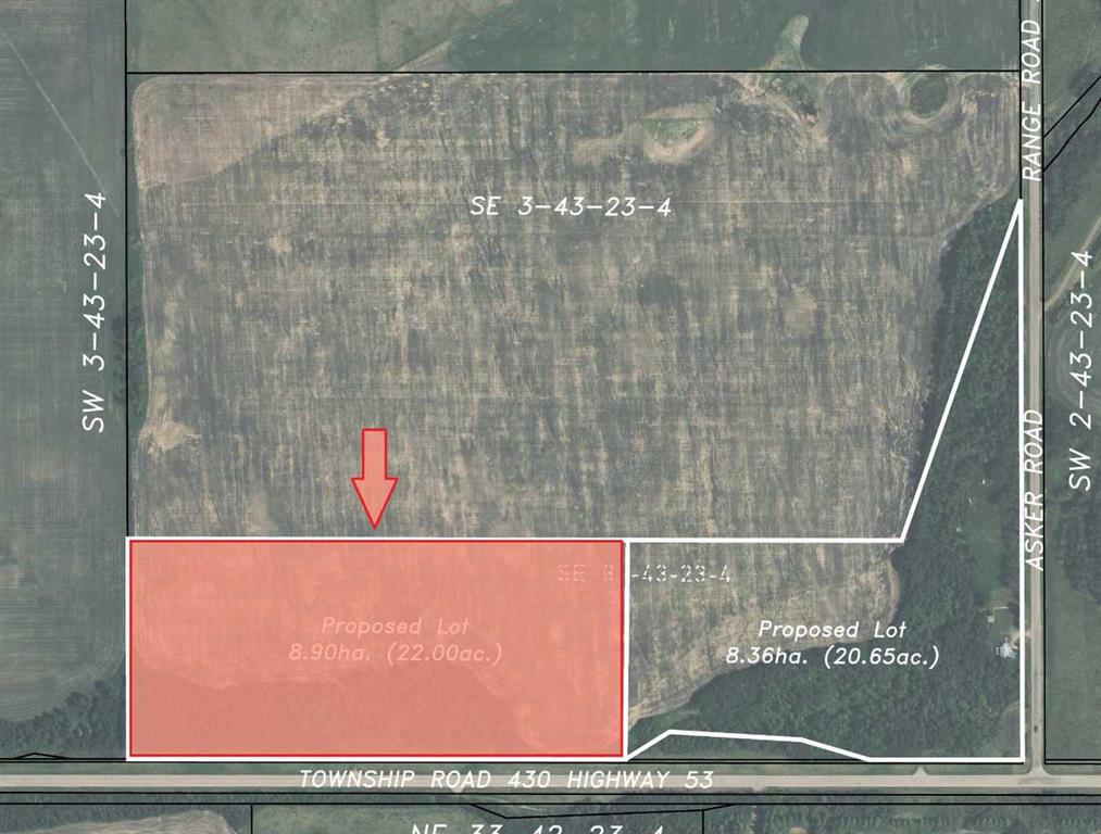 Third View of Hwy 53,  On  , NONE, Rural Ponoka County, Alberta, T4J 1R1