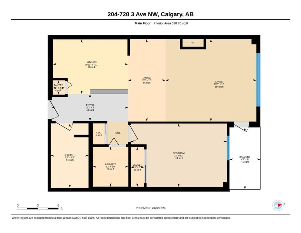 Third View of 204, 728 3 Avenue NW, Sunnyside, Calgary, Alberta, T2N 0J1