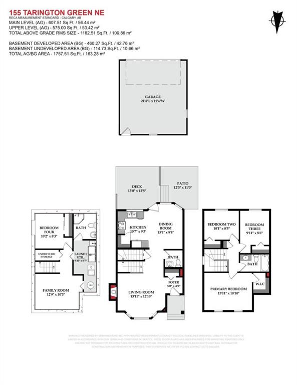 Third View of 155 Tarington Green NE, Taradale, Calgary, Alberta, T3J 3X1