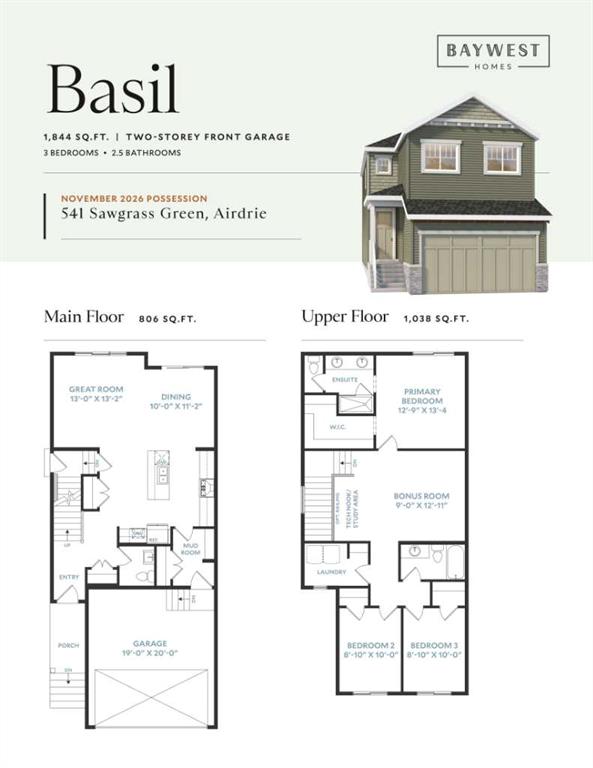 Third View of 541 Sawgrass Green NW, Sawgrass Park, Airdrie, Alberta, T4B 0Z4