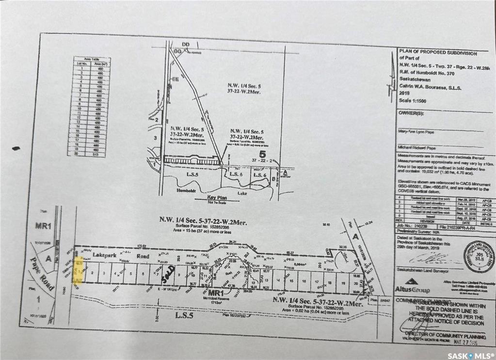 Fourth View of 1 Lakepark Road, Humboldt Rm No. 370, Saskatchewan, S0K 2A0