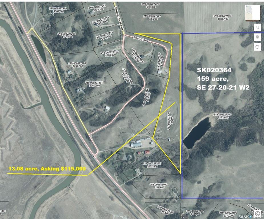 MLS® listing #SK020625 for sale located at 13 Acre Residential Lot RM No 219