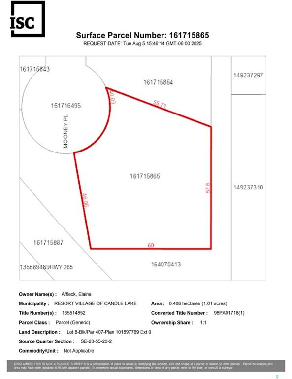 Third View of 6 Mooney Bay, Airpark, Candle Lake, Saskatchewan, S0J 3E0