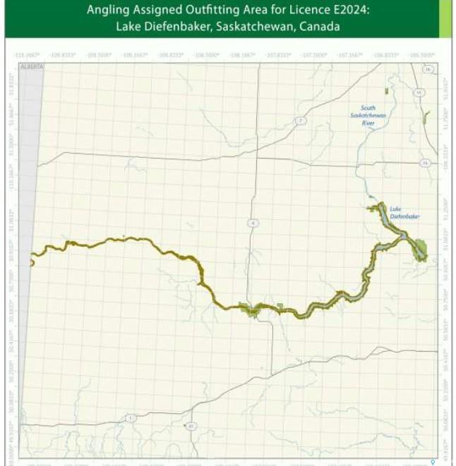 Outfitters Licence E2024, SK029706, Saskatchewan,