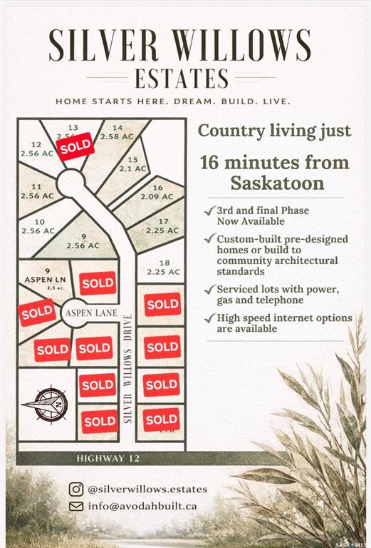 Second View of 12 Silver Willows Drive, Laird Rm No. 404, Saskatchewan, S0K 1Z0