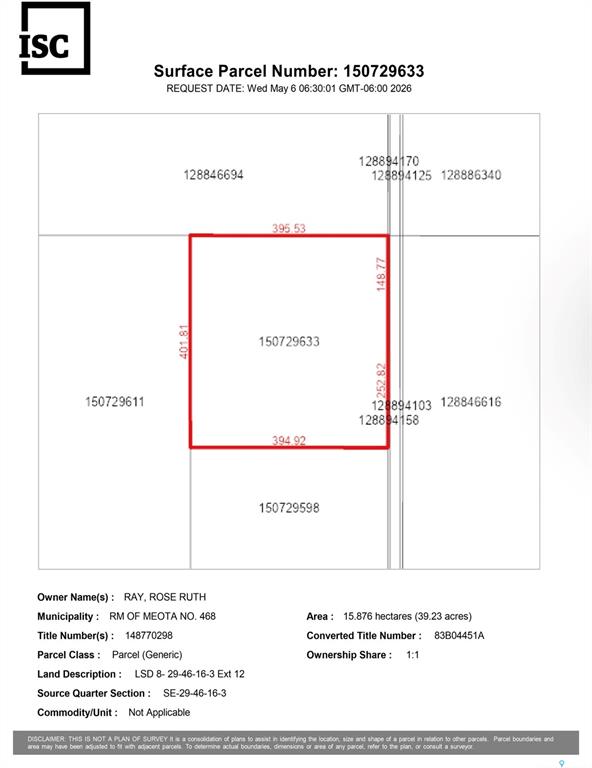 Second View of Iffley Hatherleigh LSD 8-29-46-16-3 Ext, Meota Rm No.468, Saskatchewan, S0M 1X0