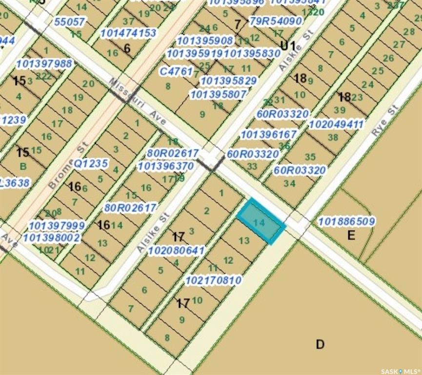 Lot 14 Rye Street, SK040098, Saskatchewan,