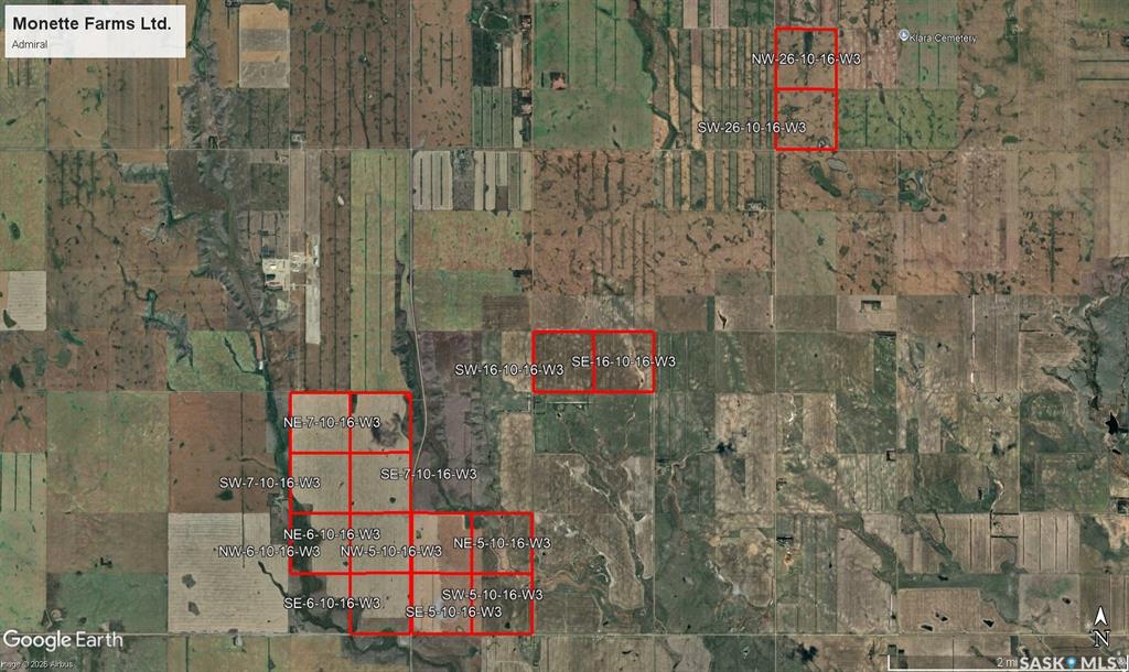 Admiral 2,385 acres Grain Farmland MFL, SK041332, Saskatchewan,