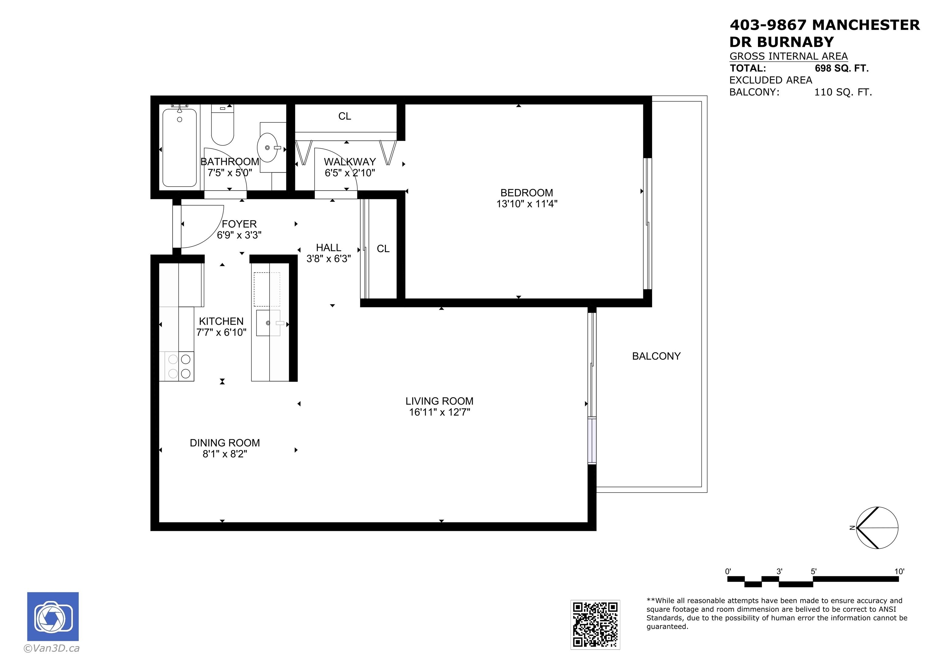 MLS® listing #R3057755 for sale located at 403 9867 MANCHESTER