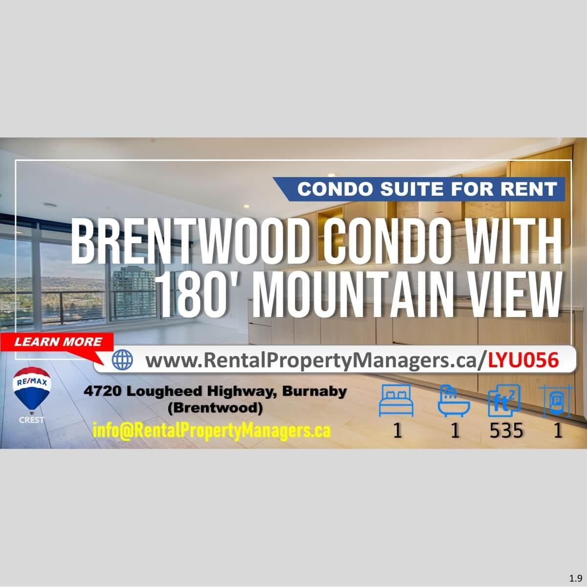 2207 4720 LOUGHEED HIGHWAY, R3076296, BC,