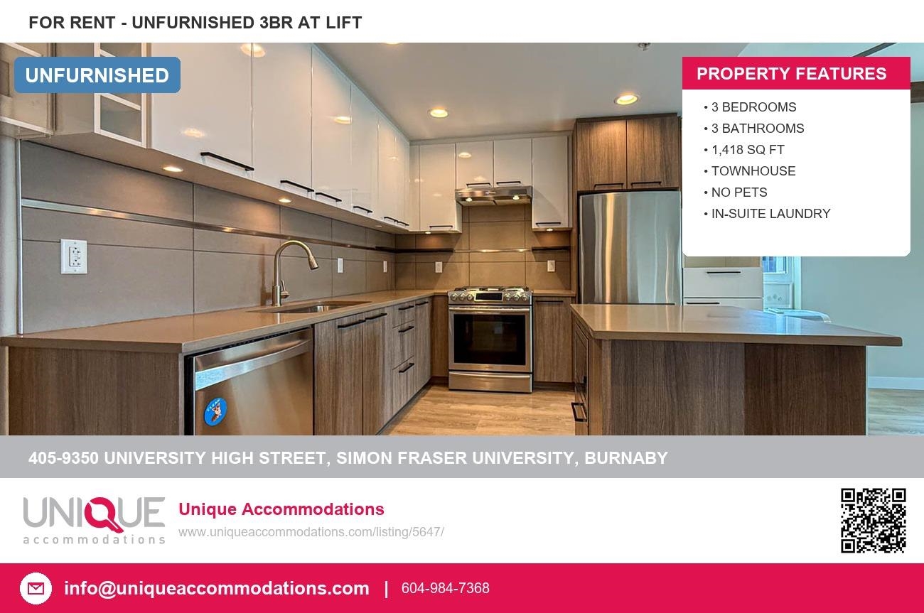 405 9350 UNIVERSITY HIGH STREET, R3142833, BC,