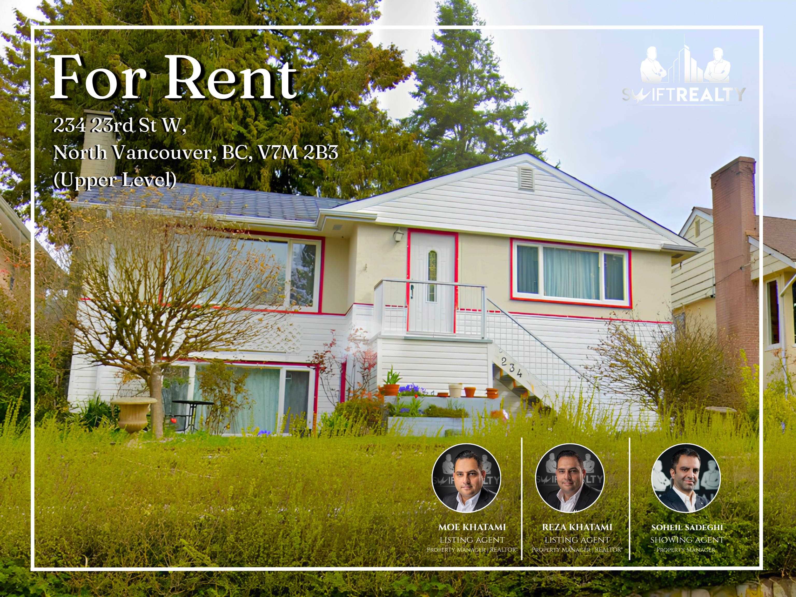 MLS® listing #R3153935 for sale located at Upper Level 234 23RD STREET