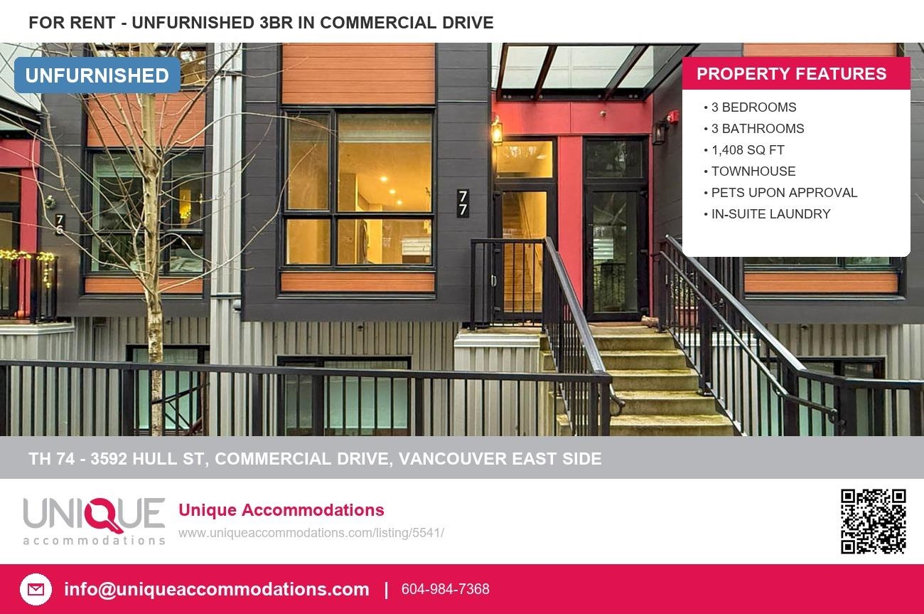 TH 74 - 3592 HULL ST, Vancouver BC V5N 4R9, R3154426, BC,