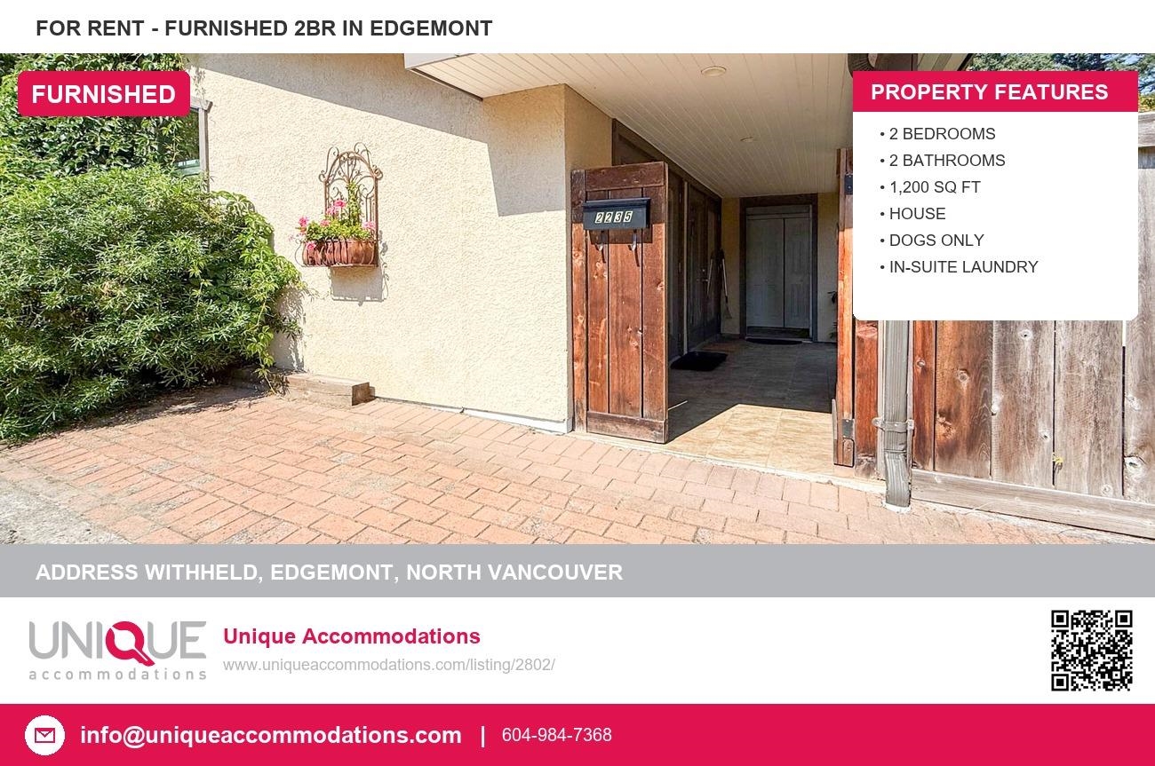 Withheld WITHHELD, North Vancouver BC V7P 2J7, R3157701, BC,