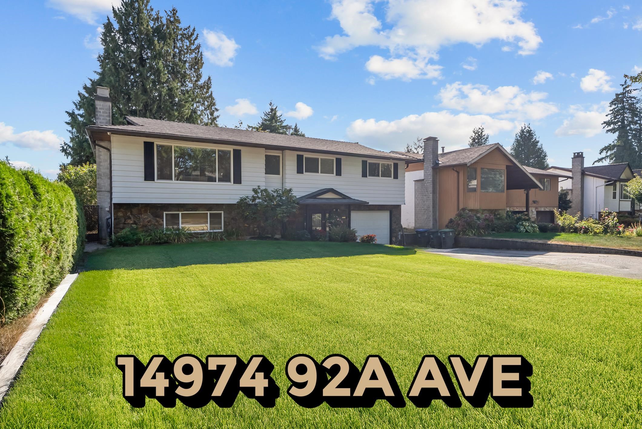MLS® listing #R3164812 for sale located at 14974 92A AVENUE, Surrey BC V3R 7A5