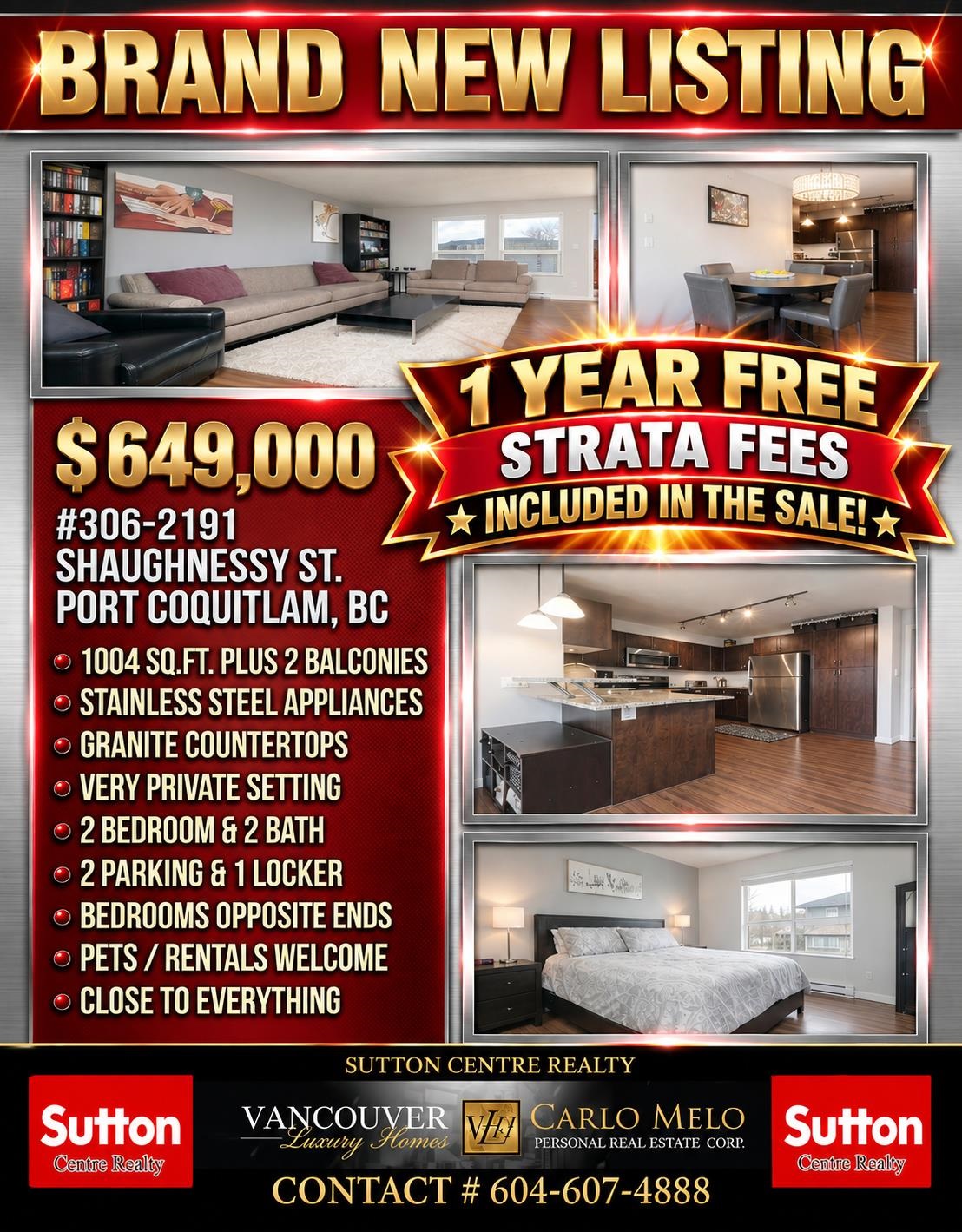306 2191 SHAUGHNESSY STREET, R3165424, BC,