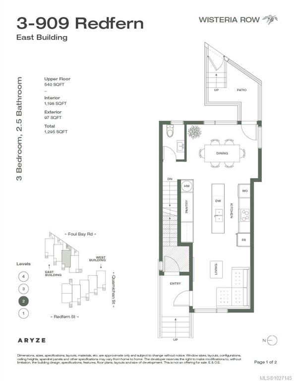 Third View of 909 Redfern St, Wisteria Row, Victoria, BC, V8S 4G6