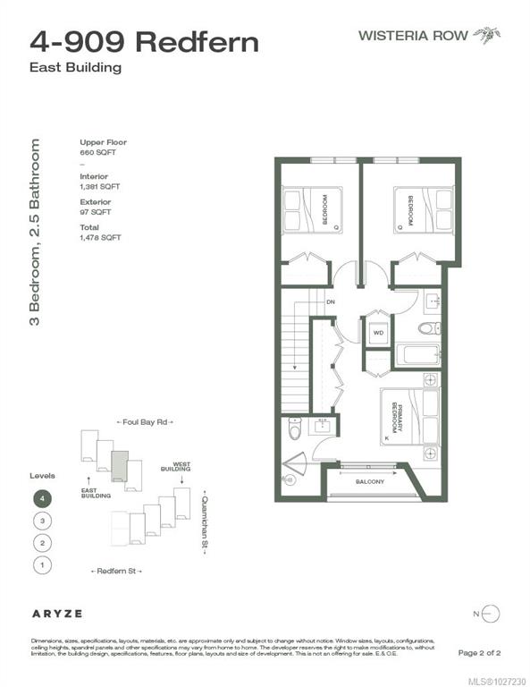 Fourth View of 909 Redfern St, Wisteria Row, Victoria, BC, V8S 4G6